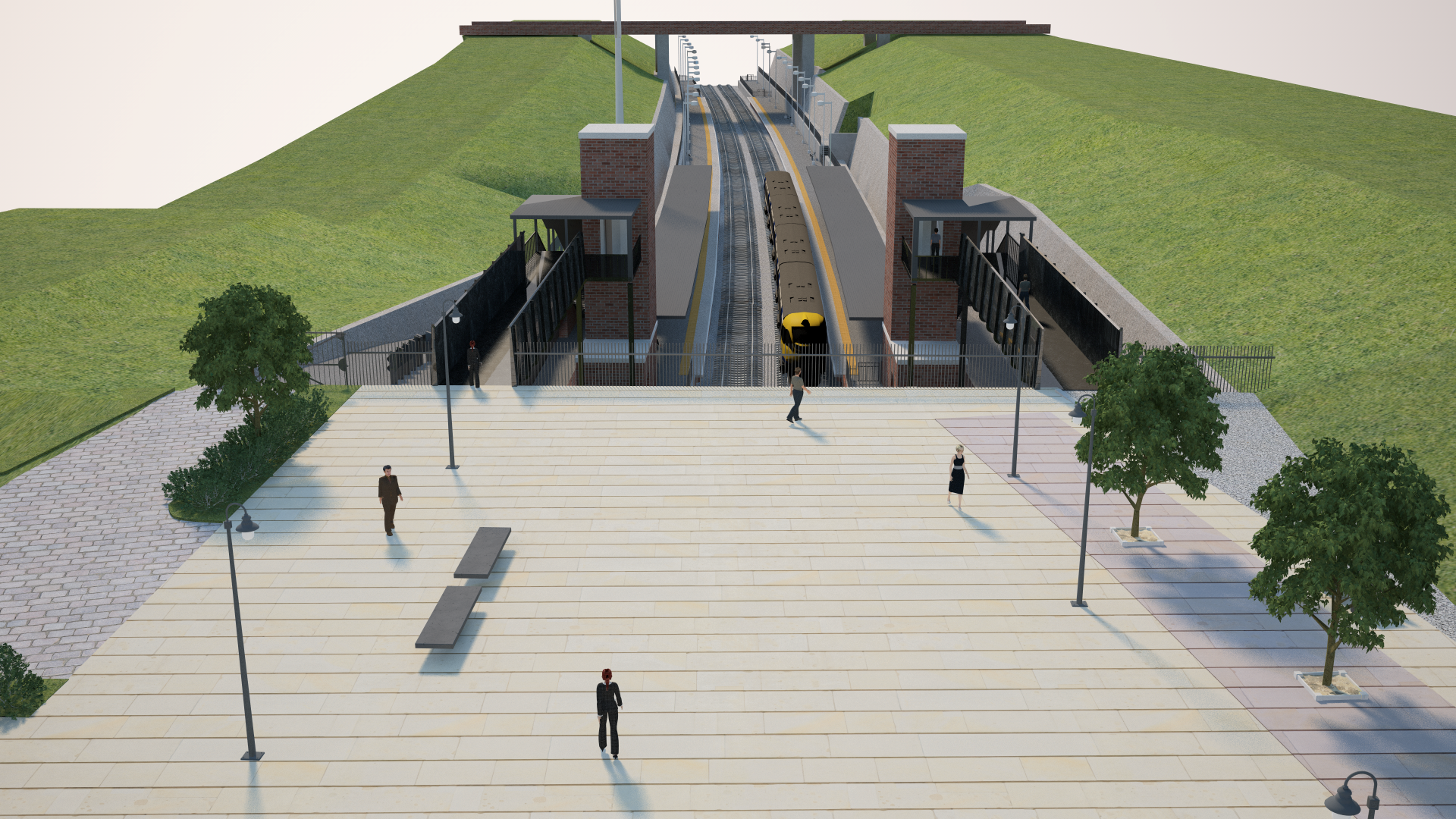 Artist impression of Moseley Village station
